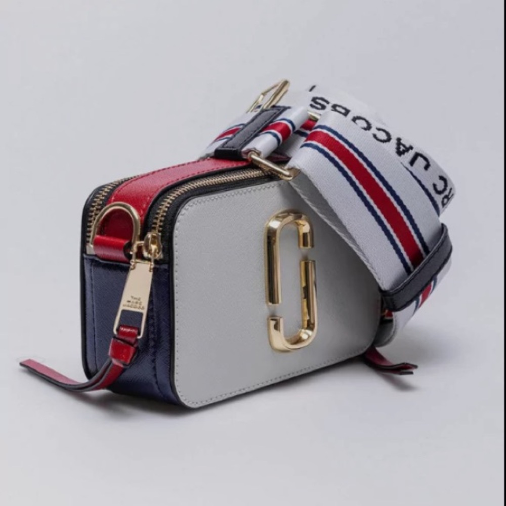 Marc Jacobs White Red Blue And Gold Crossbody Bag